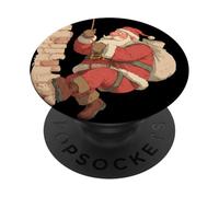 Awesome Santa Claus on the Wall for Funny Christmas PopSockets Adhesive PopGrip