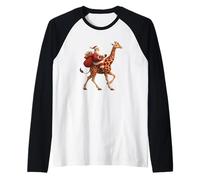 Awesome Santa's Little Helper Costume for Giraffes Lovers Raglan Baseball Tee