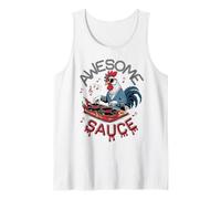 Awesome Sauce Tshirt Rooster Chicken Sauce Men Women Pet Tank Top