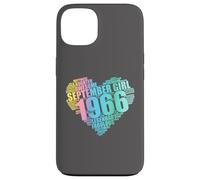 Awesome September 1966 Girl Legendary & Fabulous 60th Heart Case for iPhone 13