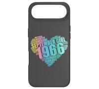 Awesome September 1966 Girl Legendary & Fabulous 60th Heart Case for iPhone Air