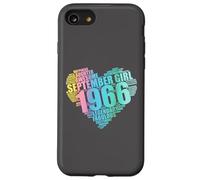 Awesome September 1966 Girl Legendary & Fabulous 60th Heart Case for iPhone SE (2020) / 7/8