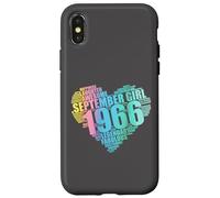 Awesome September 1966 Girl Legendary & Fabulous 60th Heart Case for iPhone X/XS