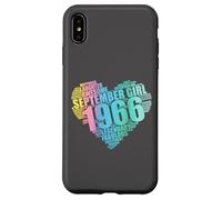 Awesome September 1966 Girl Legendary & Fabulous 60th Heart Case for iPhone XS Max