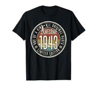 Awesome Since 1943 82nd Retro Birthday Celebration Vintage T-Shirt