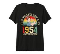 Awesome Since 1954 - Vintage Empowered Women’s 72nd Birthday Premium T-Shirt