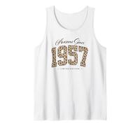 Awesome Since 1957 | Leopard Pattern 69th Birthday Girls Tank Top