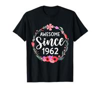 Awesome Since 1962 63rd Birthday Flower Girls Born in 1962 T-Shirt