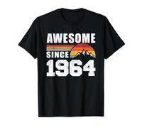 Awesome Since 1964 Mountain Sunset Vintage 62nd Birthday T-Shirt