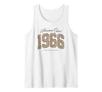 Awesome Since 1966 | Leopard Pattern 60th Birthday Girls Tank Top