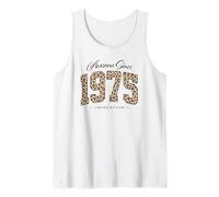 Awesome Since 1975 | Leopard Pattern 51st Birthday Girls Tank Top