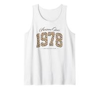 Awesome Since 1978 | Leopard Pattern 48th Birthday Girls Tank Top