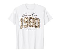 Awesome Since 1980 | Leopard Pattern 46th Birthday Girls T-Shirt