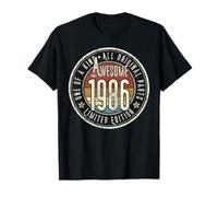 Awesome Since 1986 39th Retro Birthday Celebration Vintage T-Shirt