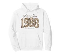 Awesome Since 1988 | Leopard Pattern 38th Birthday Girls Pullover Hoodie