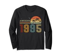 Awesome Since 1995 Men Women Birth of Birthday Years Vintage Long Sleeve T-Shirt