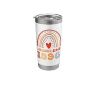 Awesome Since 1996 30th Birthday Boho Rainbow 30 Years Old Stainless Steel Insulated Tumbler
