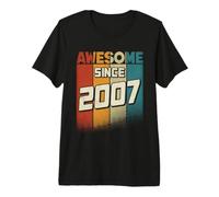 Awesome Since 2007 19 yo Retro 19th Birthday Boy Premium T-Shirt