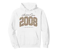 Awesome Since 2008 | Leopard Pattern 18th Birthday Girls Pullover Hoodie
