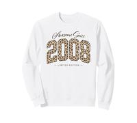 Awesome Since 2008 | Leopard Pattern 18th Birthday Girls Sweatshirt