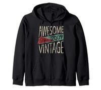 Awesome Since 2009 Girl or Boy Retro Vintage Birthday Zip Hoodie