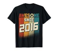 Awesome since 2016 9 yo Retro 9th Birthday Boy T-Shirt