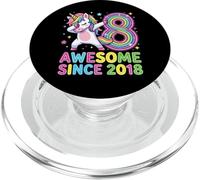 Awesome Since 2018 Unicorn Rainbow 8 Design PopSockets PopGrip for MagSafe