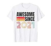 Awesome Since 2021 Vintage Anniversary Year Retro Birthday T-Shirt