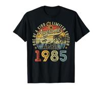 Awesome Since April 1985 Vintage Men Women 40th Birthday Dad T-Shirt
