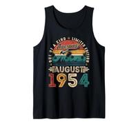 Awesome Since August 1954 Vintage Retro 71st Birthday Men Tank Top