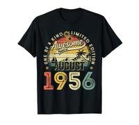 Awesome Since August 1956 Vintage Men Women 69th Birthday T-Shirt