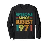 Awesome Since August 1971 Years 54th Birthday Funny Vintage Long Sleeve T-Shirt