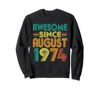 Awesome Since August 1974 Years 51st Birthday Funny Vintage Sweatshirt
