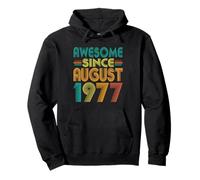 Awesome Since August 1977 Years 48th Birthday Funny Vintage Pullover Hoodie