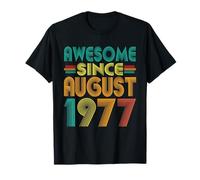 Awesome Since August 1977 Years 48th Birthday Funny Vintage T-Shirt