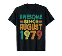 Awesome Since August 1979 Years 46th Birthday Funny Vintage T-Shirt