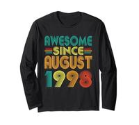 Awesome Since August 1998 Years 27th Birthday Funny Vintage Long Sleeve T-Shirt