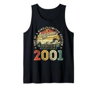 Awesome Since August 2001 Vintage Men Women 24th Birthday Tank Top