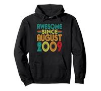 Awesome Since August 2009 Years 16th Birthday Funny Vintage Pullover Hoodie