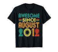 Awesome Since August 2012 Years 13th Birthday Funny Vintage T-Shirt
