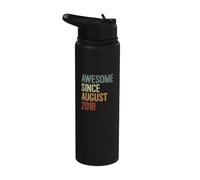 Awesome Since August 2018 Born Birthday Funny Retro Stainless Steel Insulated Water Bottle