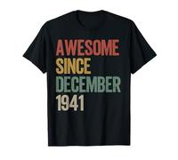Awesome Since December 1941 84th Birthday Christmas Vintage T-Shirt