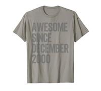 Awesome Since December 2000 25th Birthday Christmas T-Shirt