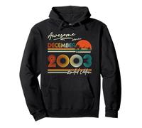 Awesome Since December 2003 Vintage Men Women 22nd Birthday Pullover Hoodie