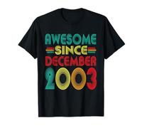 Awesome Since December 2003 Years 22nd Bday Funny Vintage T-Shirt