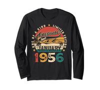 Awesome Since January 1956 70 Year Old 70th Birthday Men Dad Long Sleeve T-Shirt