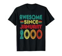 Awesome Since January 2000 Years 26th Bday Funny Vintage T-Shirt