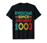 Awesome Since January 2003 Years 23rd Bday Funny Vintage T-Shirt