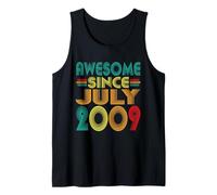 Awesome Since July 2009 Years 16th Birthday Funny Vintage Tank Top