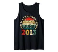 Awesome Since June 2013 13th Birthday Boy Teen 13 Years Old Tank Top